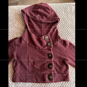 BURNING MAN SPECIAL!!! Nomads hemp wear maroon long sleeved crop top